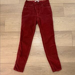 Madewell Red Skinny Pants